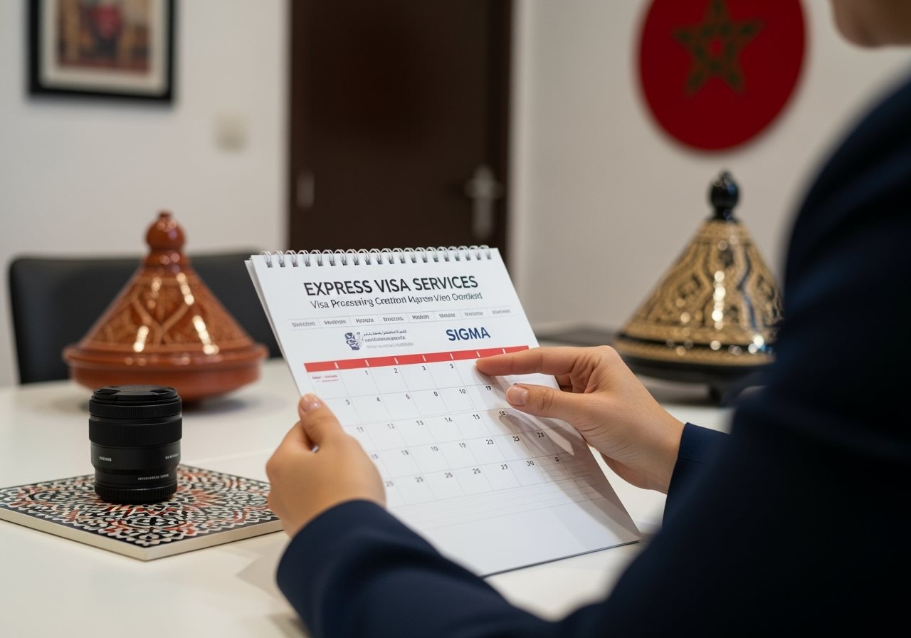 Calendrier de traitement express visa Maroc