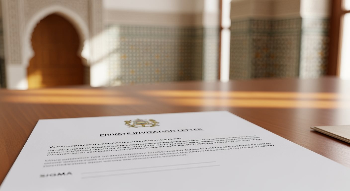 Lettre d'invitation privée Maroc