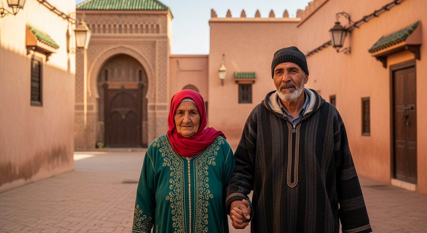 Couple de retraités profitant de la vie au Maroc