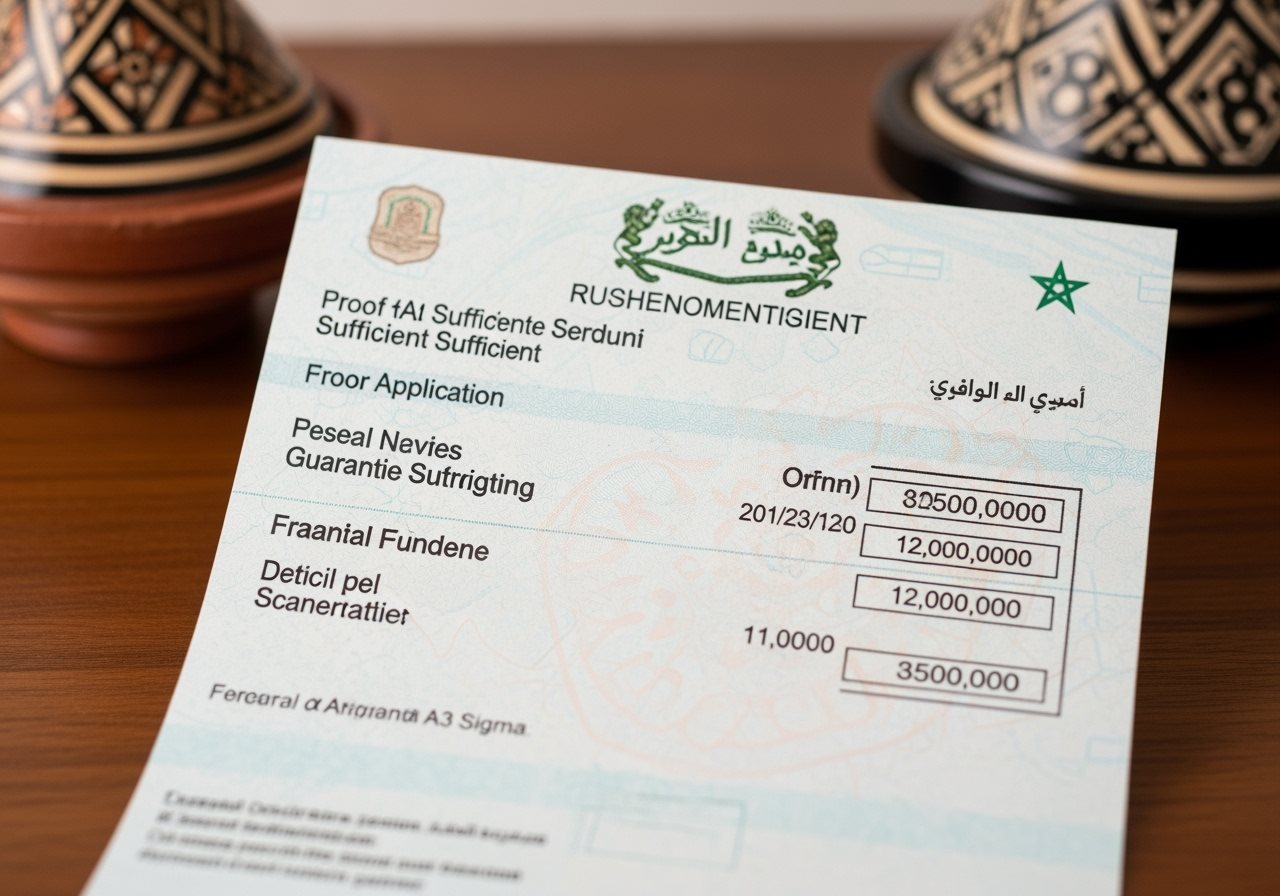 Justificatifs financiers visa Maroc