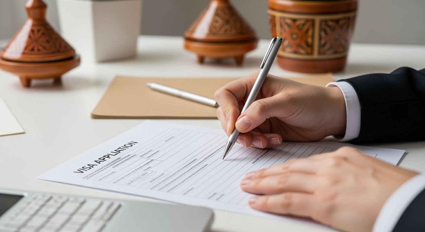 Étapes remplissage formulaire visa Maroc