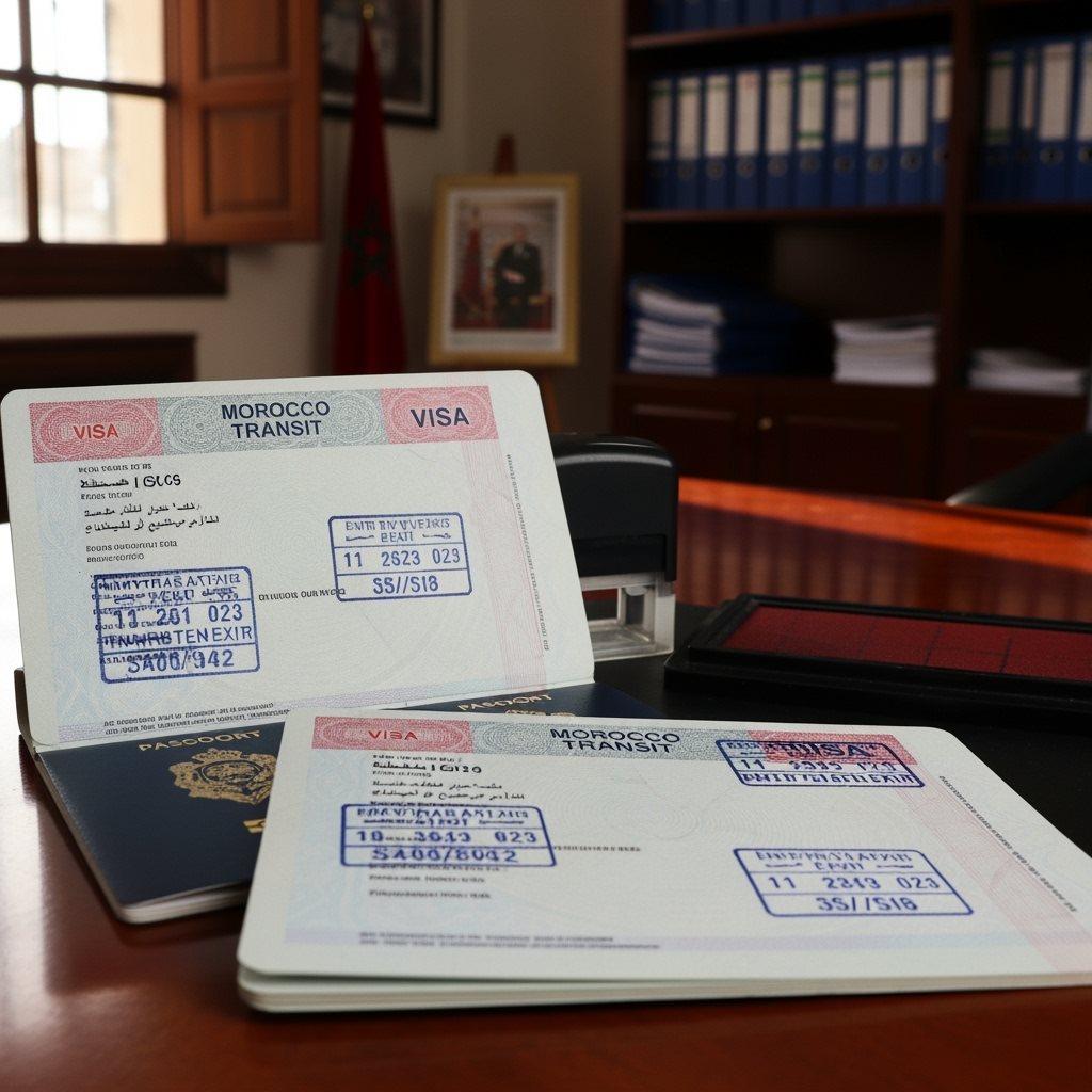 Documents visa de transit Maroc
